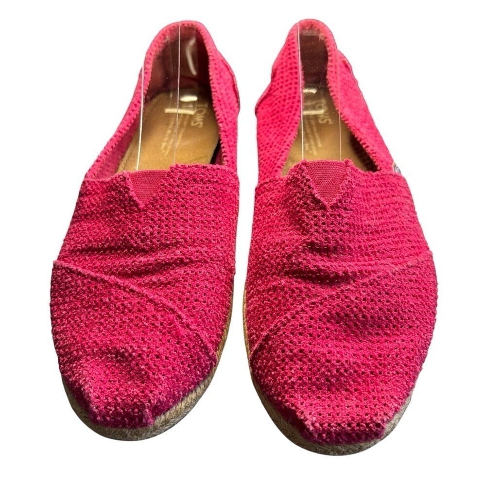 Tom’s Women's Fuchsia Pink Slip-On Woven Espadrilles Size 8